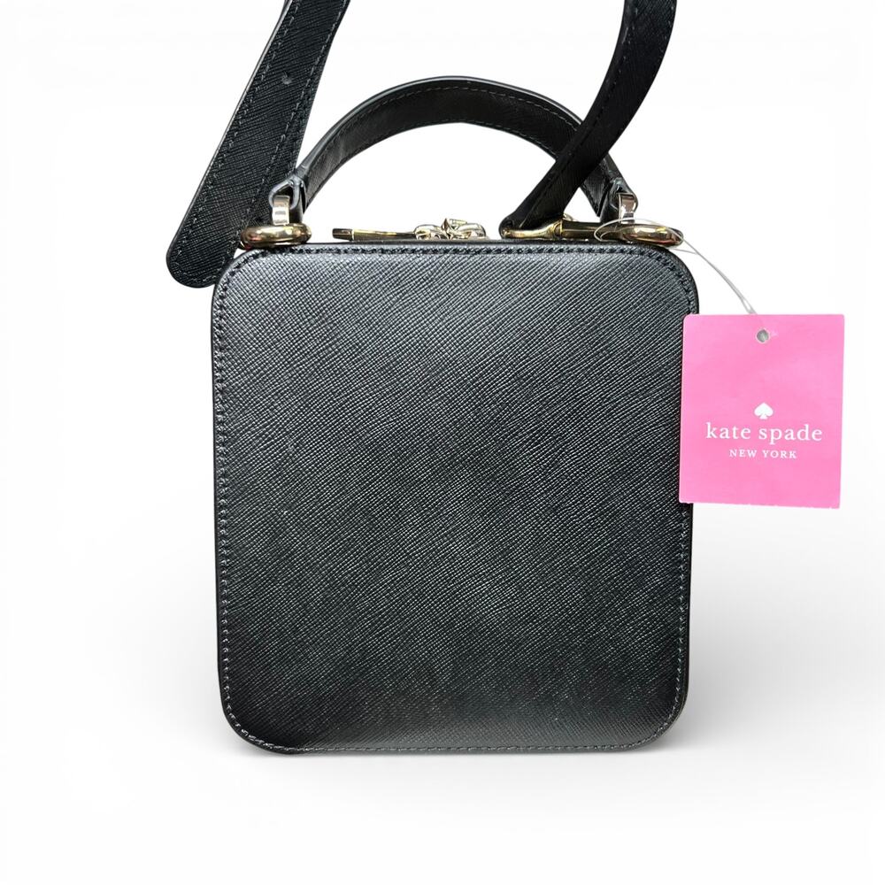 NWT Kate Spade New York Meow Cat Daisy Vanity Crossbody Bag Black Multi WKR00600 - Picture 6 of 8